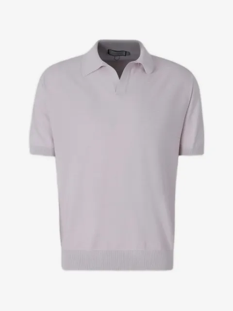 Canali Fein gestricktes Poloshirt