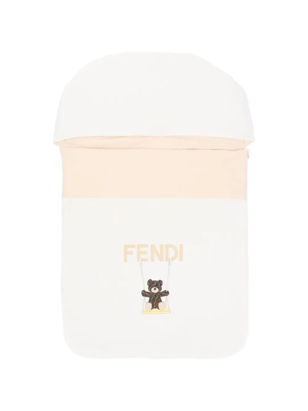 Fendi Kids teddy-bear print sleep bag - Toni neutri
