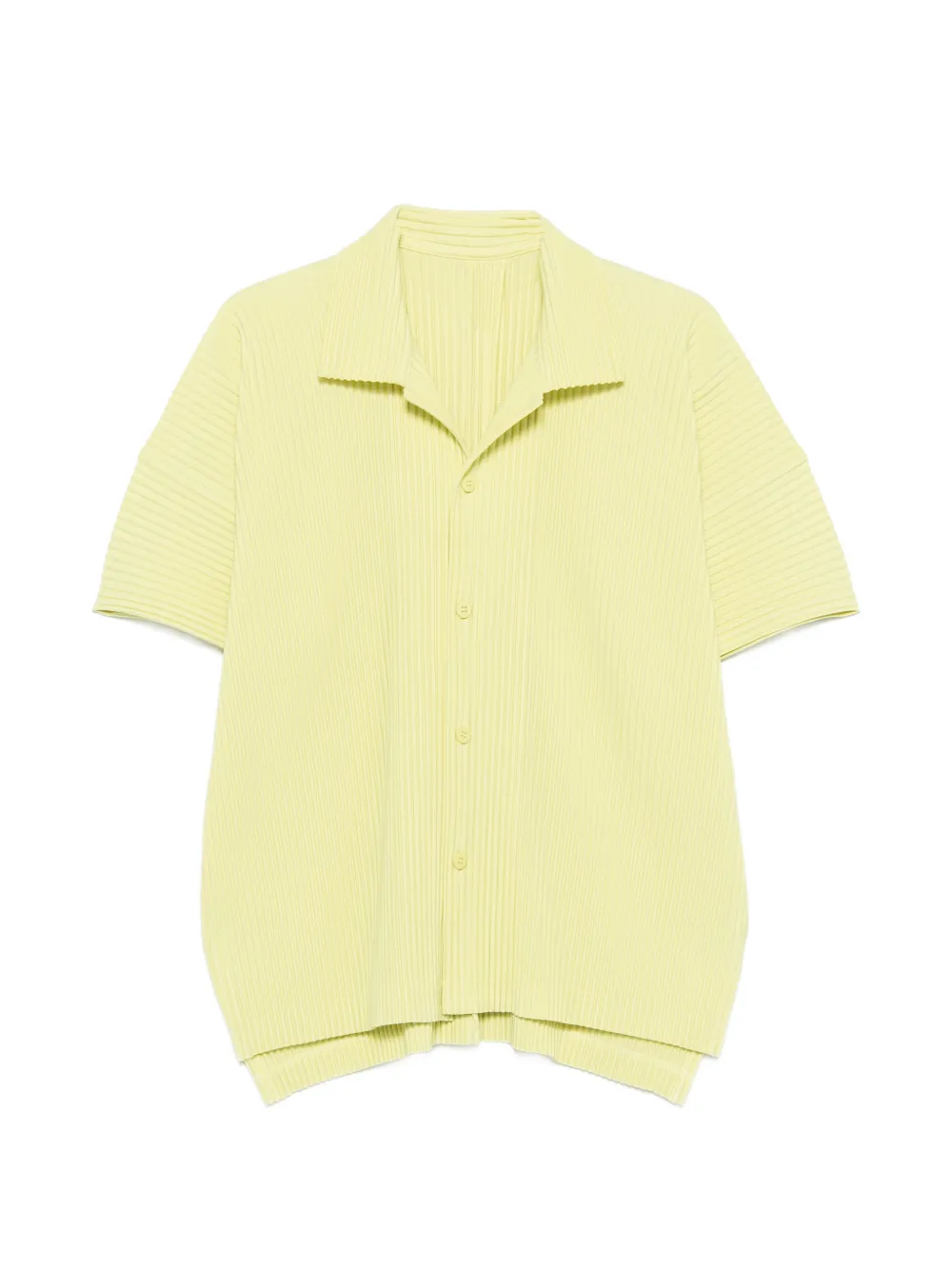 Homme Plissé Issey Miyake pleated-design short-sleeved shirt - Giallo