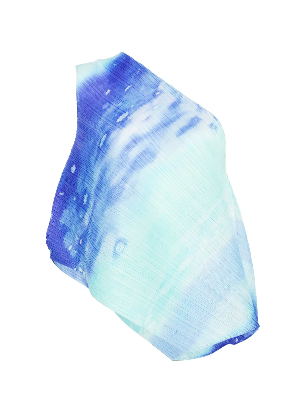 Pleats Please Issey Miyake pleated one-shoulder top - Blu
