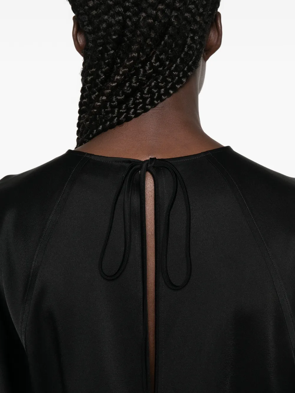 Stella McCartney Top met capemouwen en striksluiting op de rug Zwart