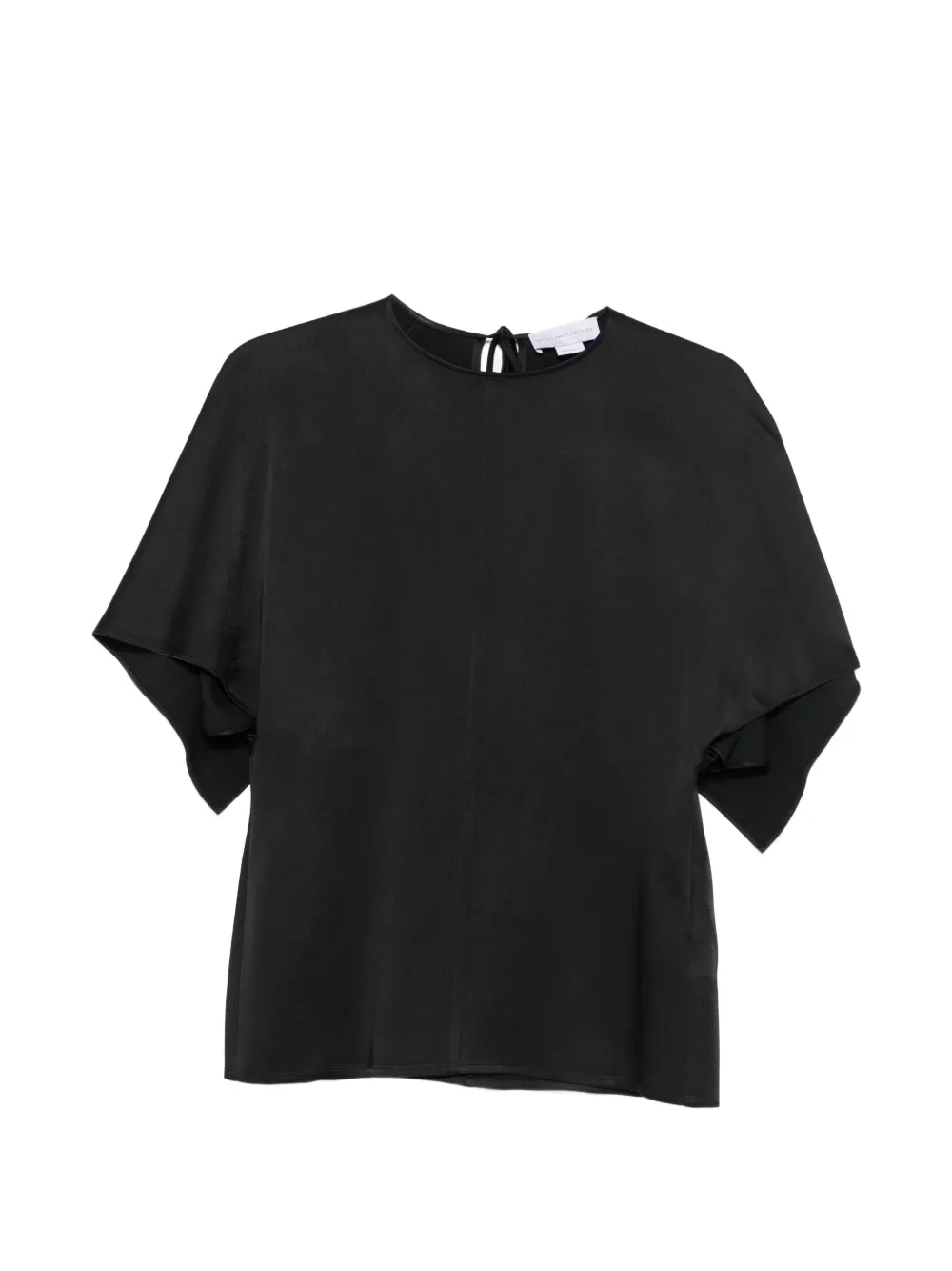 Stella McCartney cape-sleeve tie-fastening top - Nero