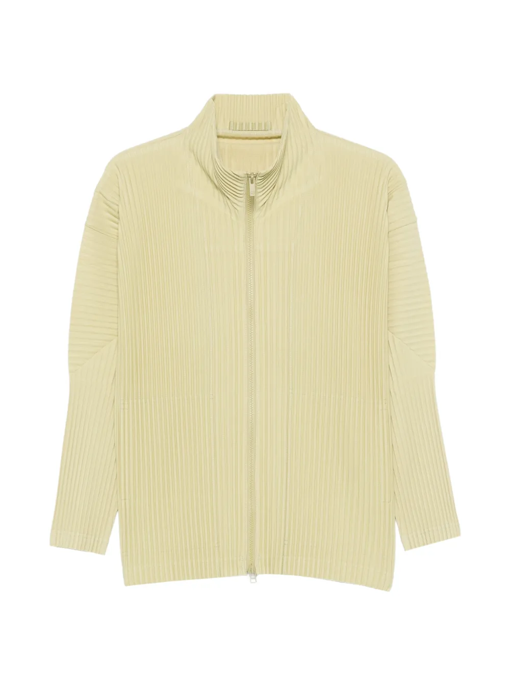 Homme Plissé Issey Miyake pleated-design zip-up cardigan - Verde