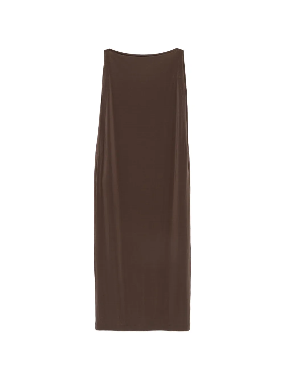 Issey Miyake sleeveless boat-neck dress - Brown