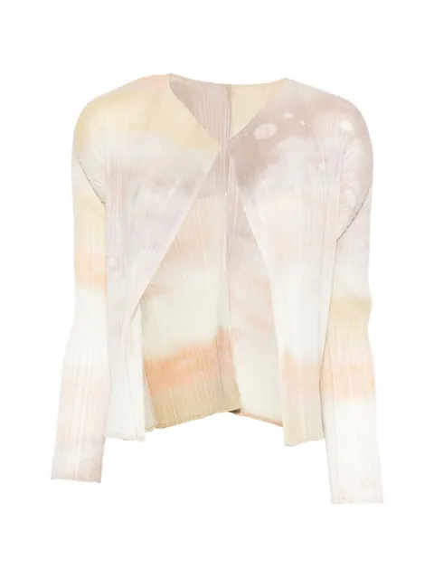 Pleats Please Issey Miyake pleated abstract-print jacket