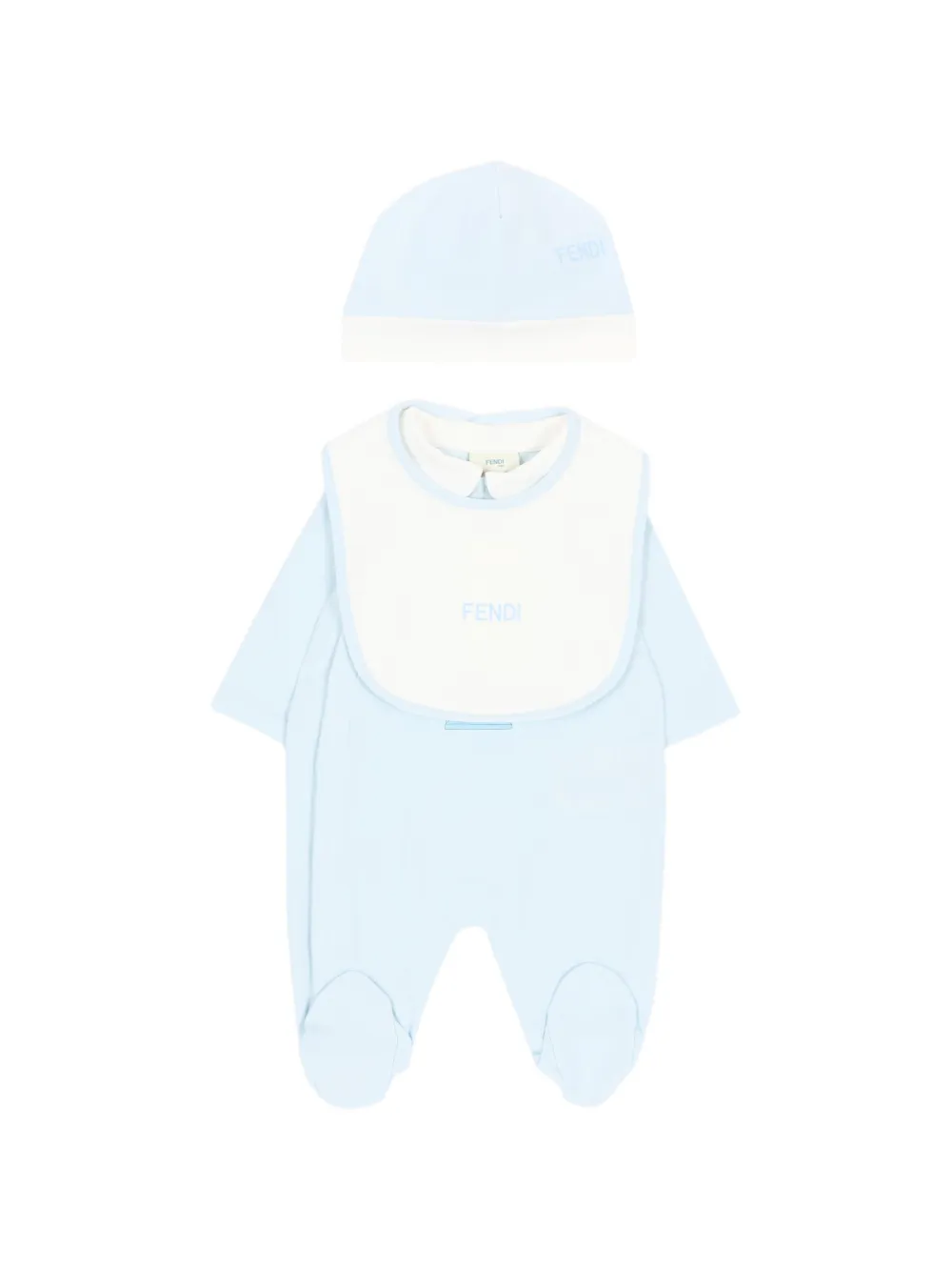 Fendi Kids bear-print babywear (set of three) - Blau