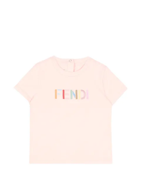 Fendi Kids logo-embroidered short-sleeve T-shirt