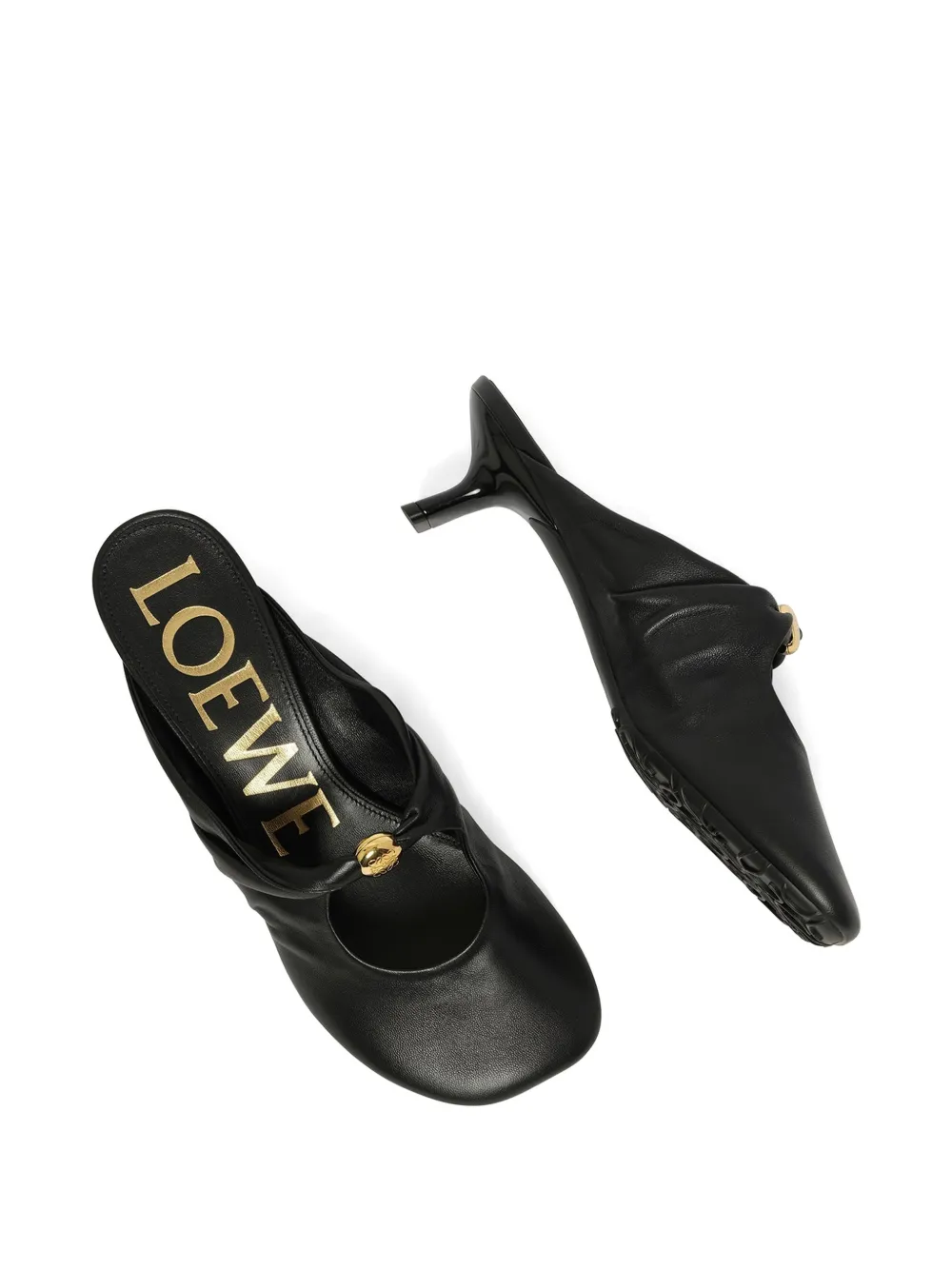 LOEWE Pebble zachte muiltjes Zwart