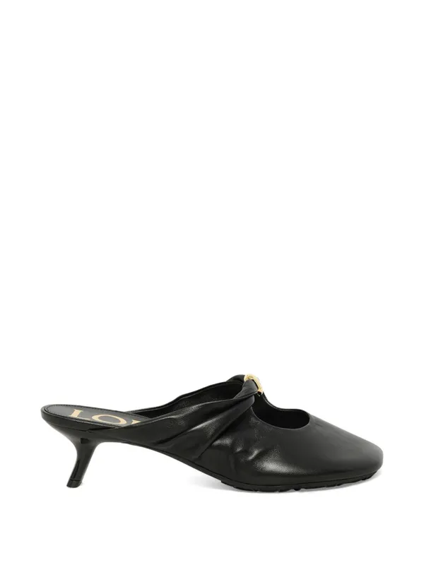 Loewe Pebble Soft Mules in Black