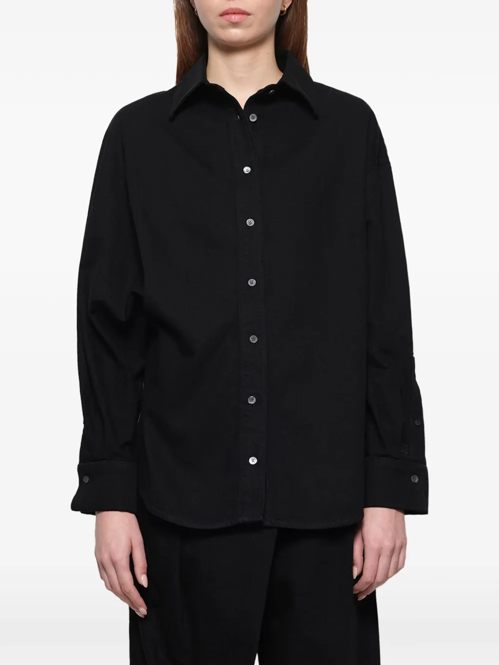 LOEWE Gewikkelde blouse met lange mouwen Zwart