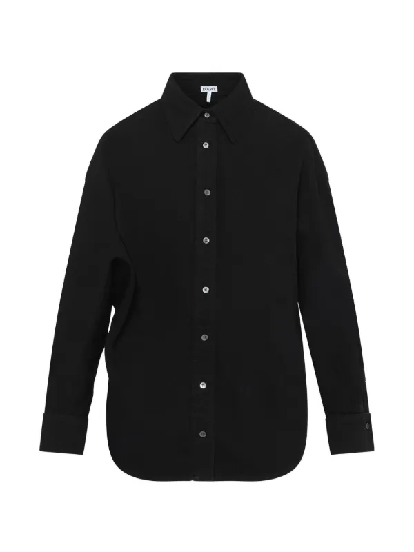 Loewe Wrap-around Long-sleeve Shirt in Black