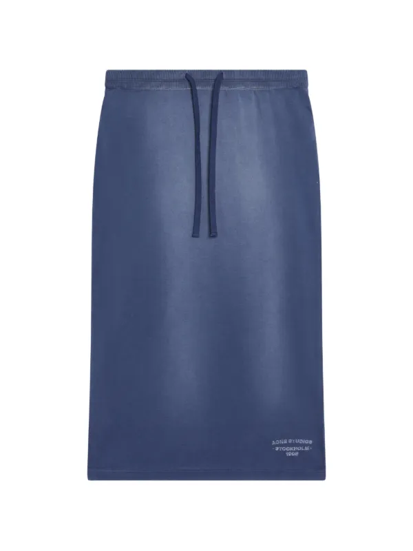 Acne Studios Sprayed Logo Skirt in Blue