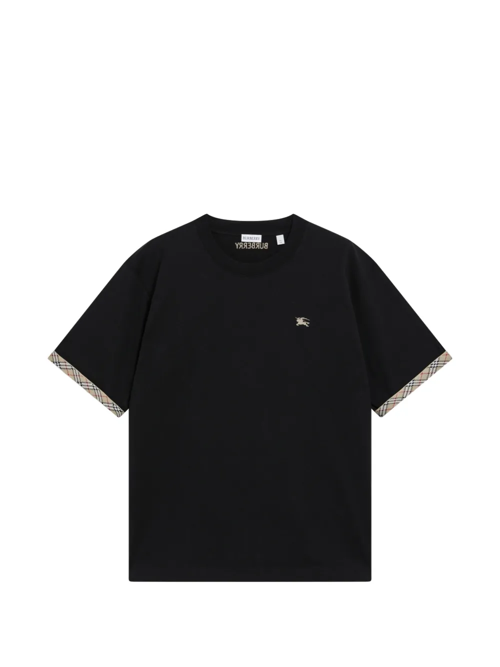 Burberry Ryan Check-trim T-shirt - Nero