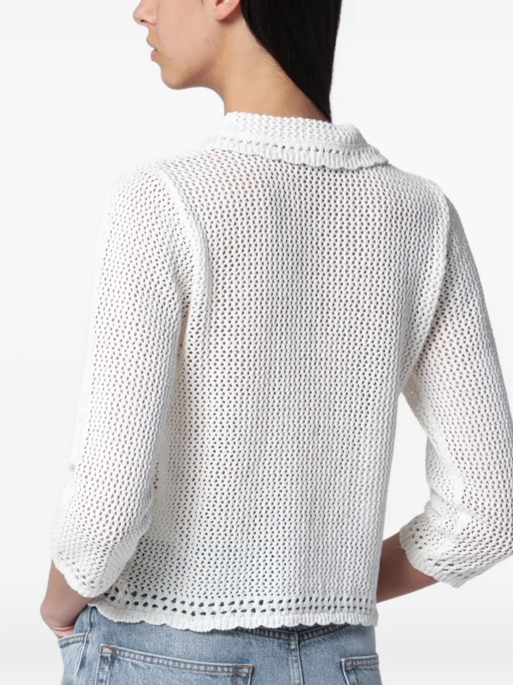  Dunst Cárdigan Con Cuello - Blanco 