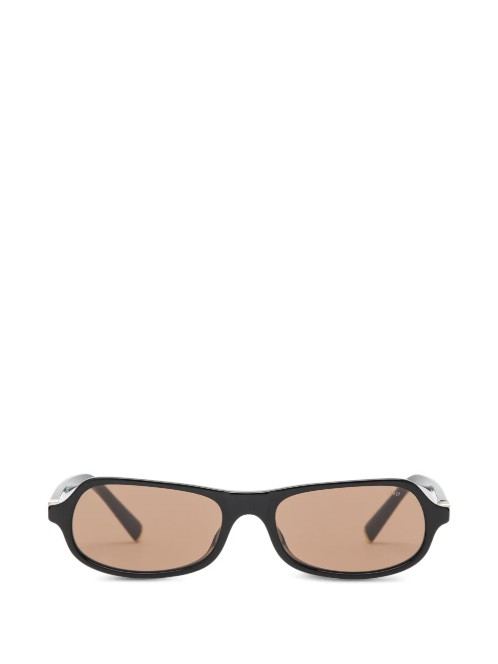 Miu Miu Eyewear logo-plaque rectangle-frame sunglasses - Schwarz