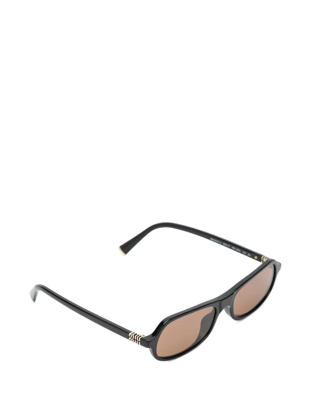 Miu Eyewear Zonnebril met rechthoekig montuur Zwart