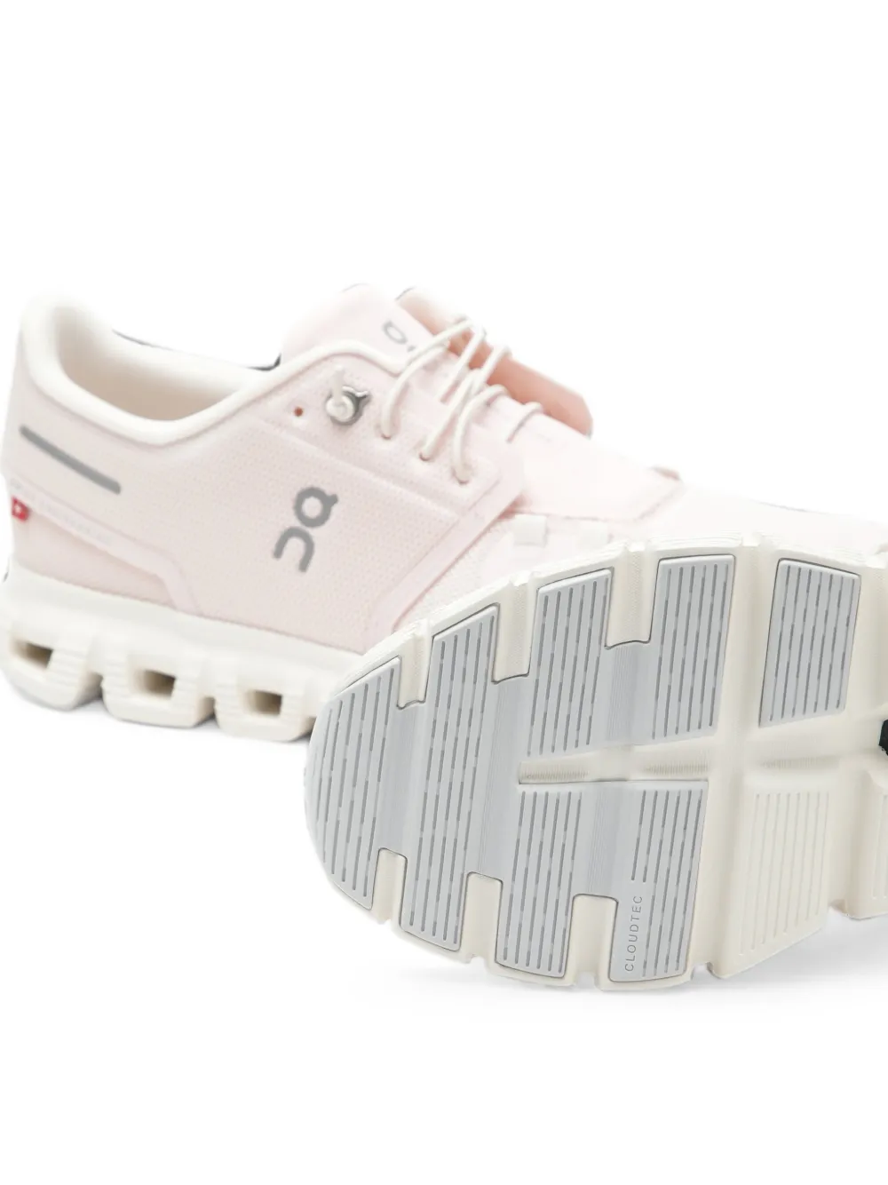 On Cloud 6 mesh-panelled sneakers Roze