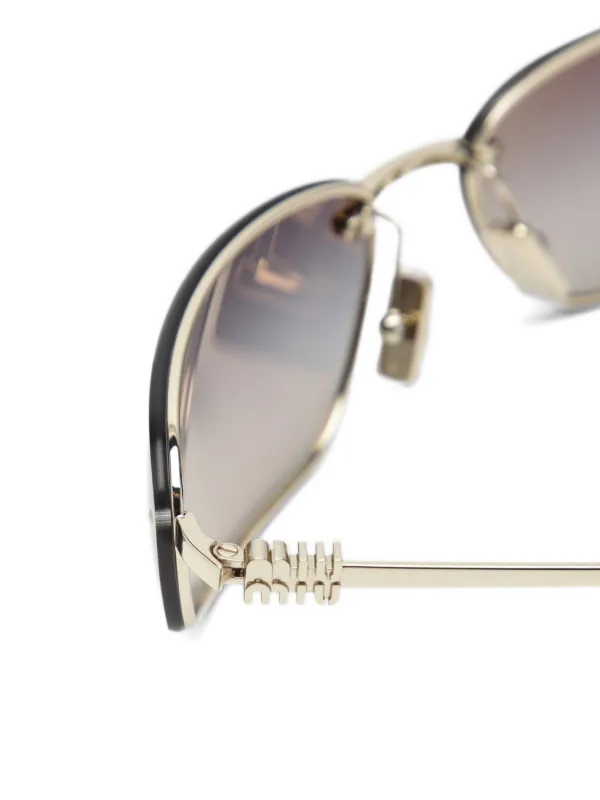 Miu Miu Eyewear Miu Nocturne Sunglasses | Gold | FARFETCH JO
