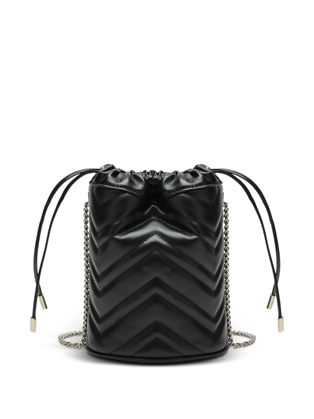 Gucci Kleine GG Marmont bucket-tas Zwart