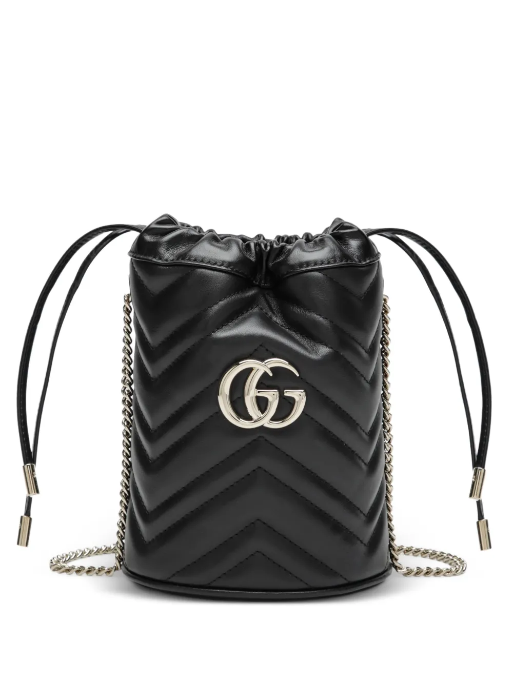 Gucci Kleine GG Marmont Beuteltasche - Schwarz