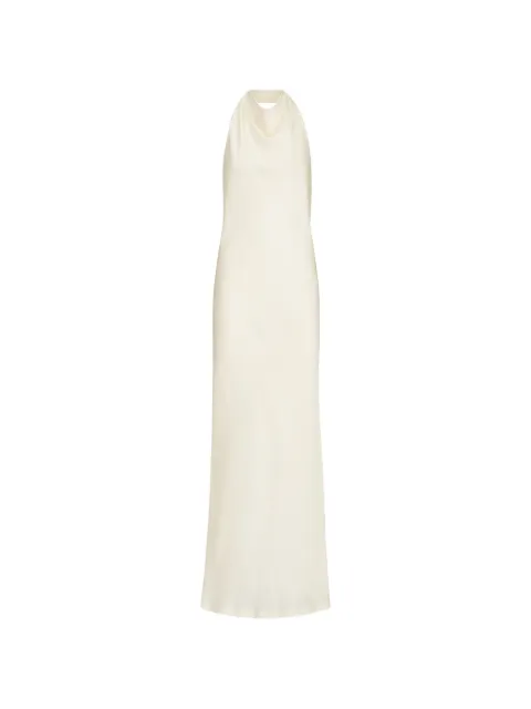 Brunello Cucinelli silk satin halterneck dress
