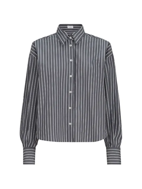 Brunello Cucinelli striped cotton poplin shirt