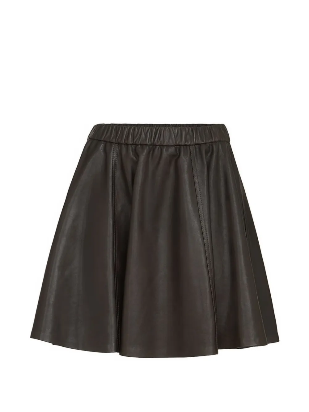 Brunello Cucinelli Nappa leren mini-rok Bruin