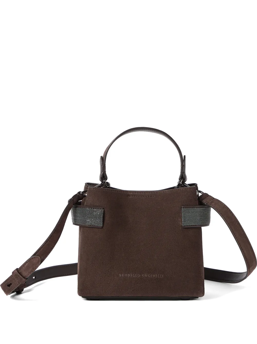 Brunello Cucinelli Borsa tote con decorazione Monili - Marrone