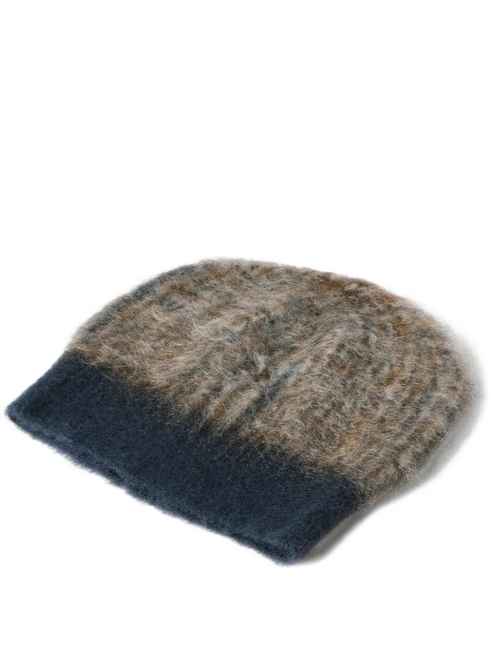 Brunello Cucinelli Prince of Wales gebreide mohair muts Beige