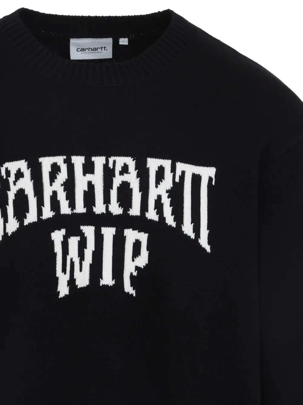 Carhartt WIP Deck sweater met logo intarsia Zwart