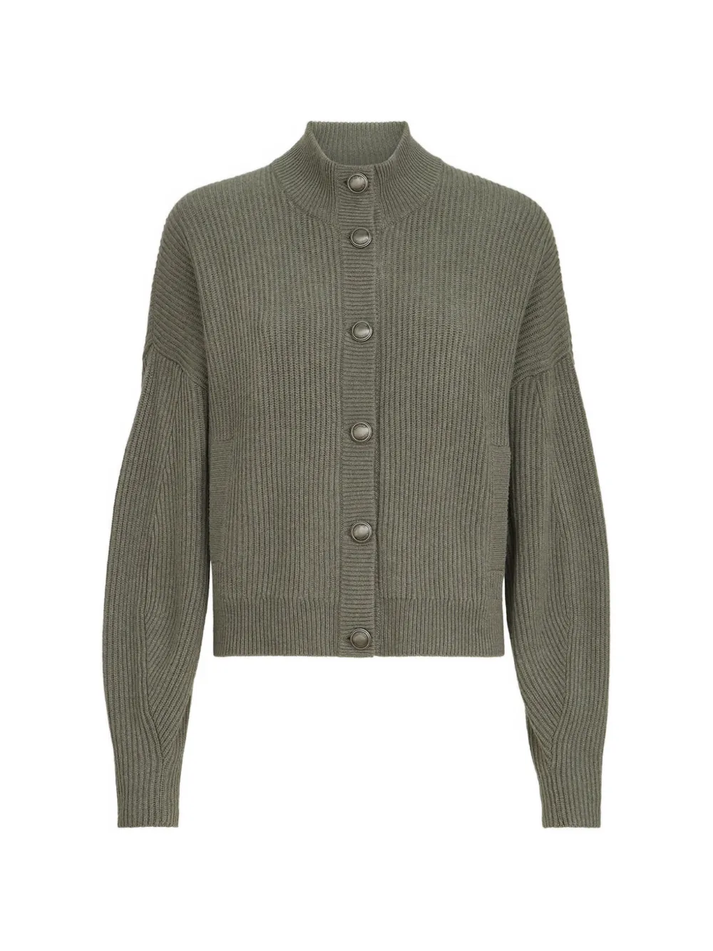 Brunello Cucinelli Cardigan in cashmere a costa inglese con motivo Monili - Verde