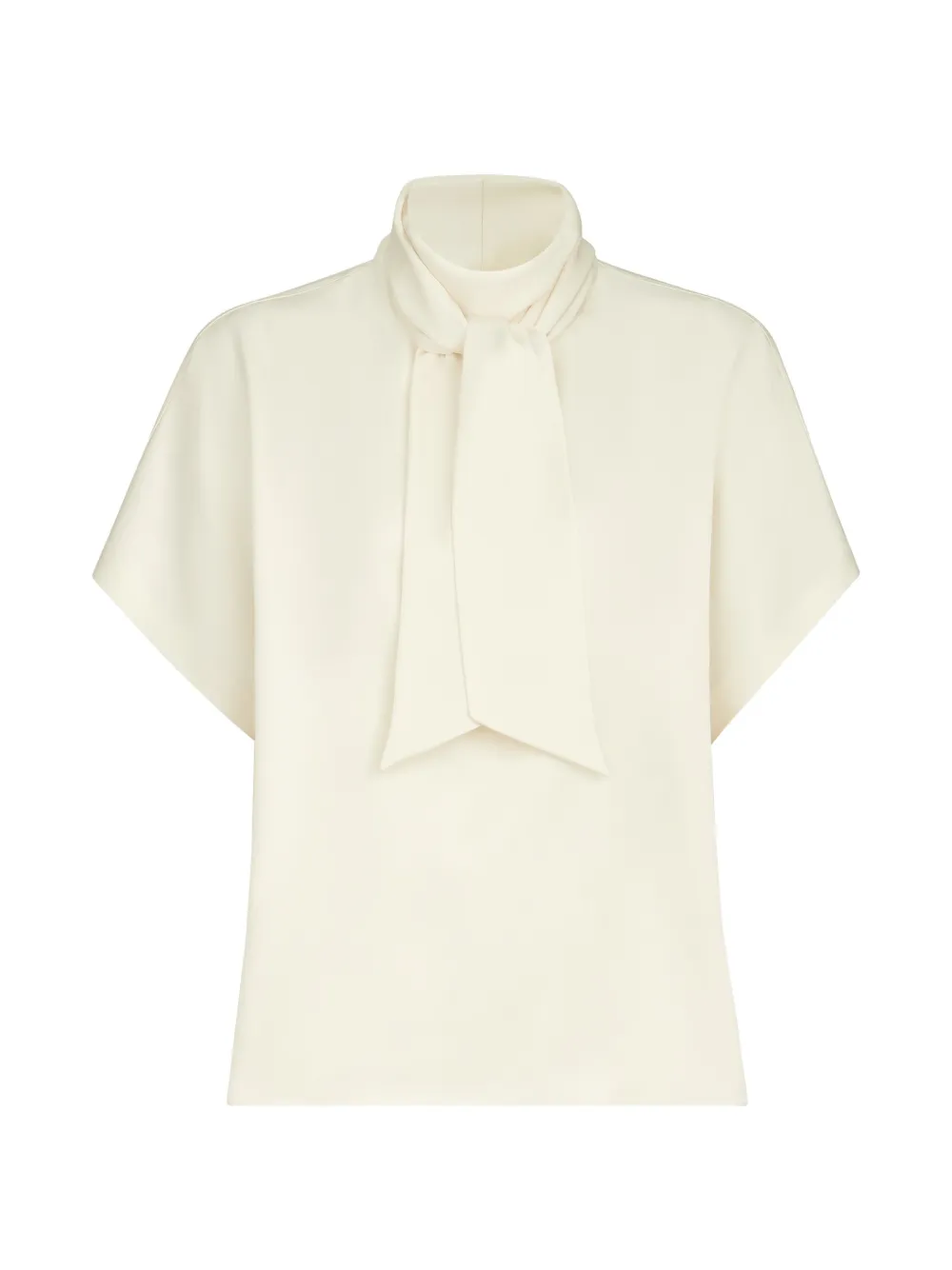Brunello Cucinelli T-shirt a collo alto in raso di seta con motivo Monili - Toni neutri