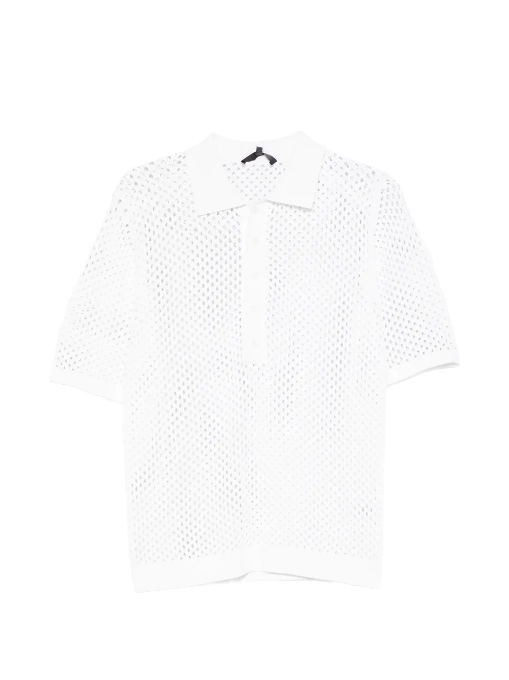 Tibi crochet polo shirt - Bianco