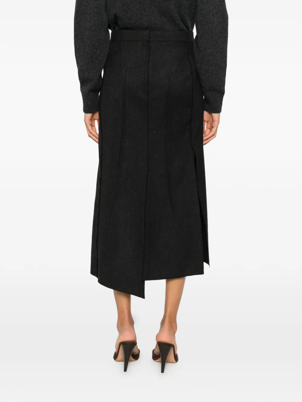 Victoria Beckham Midi-rok Grijs