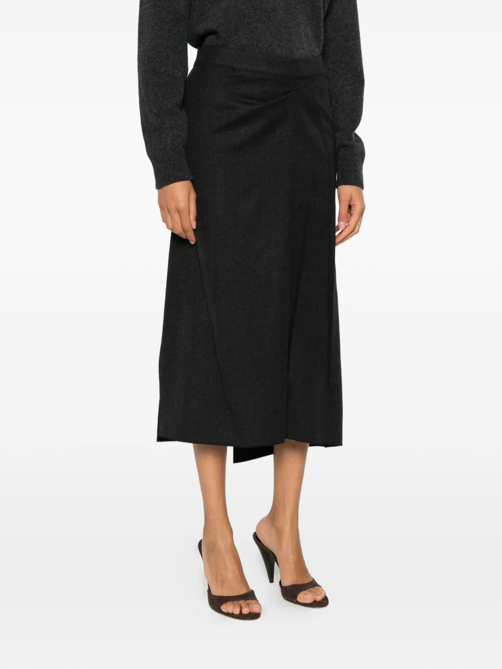 Victoria Beckham Midi-rok Grijs