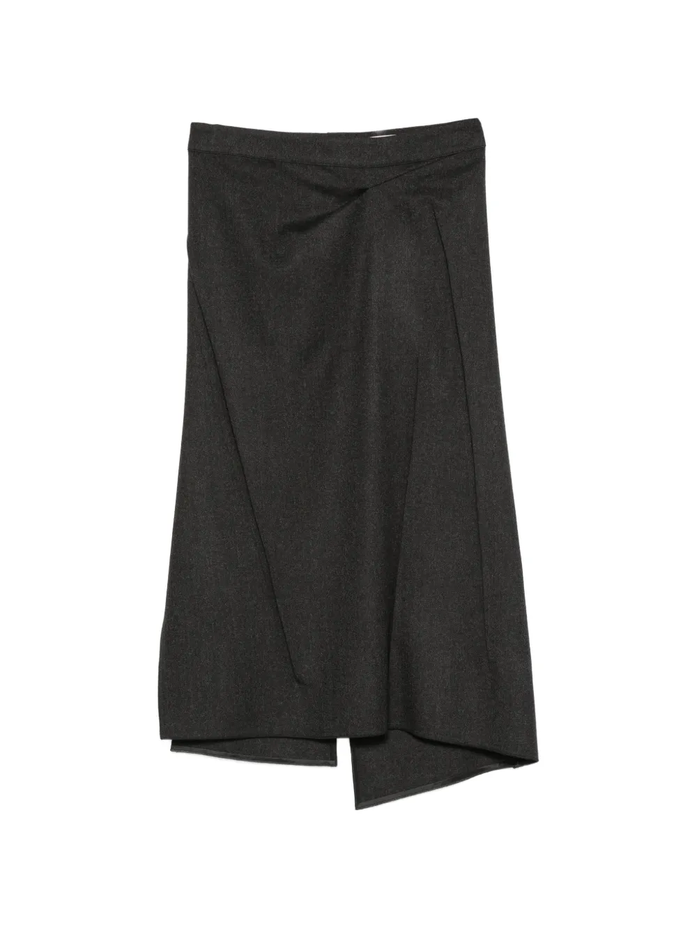 Victoria Beckham asymmetric draped midi skirt - Grau