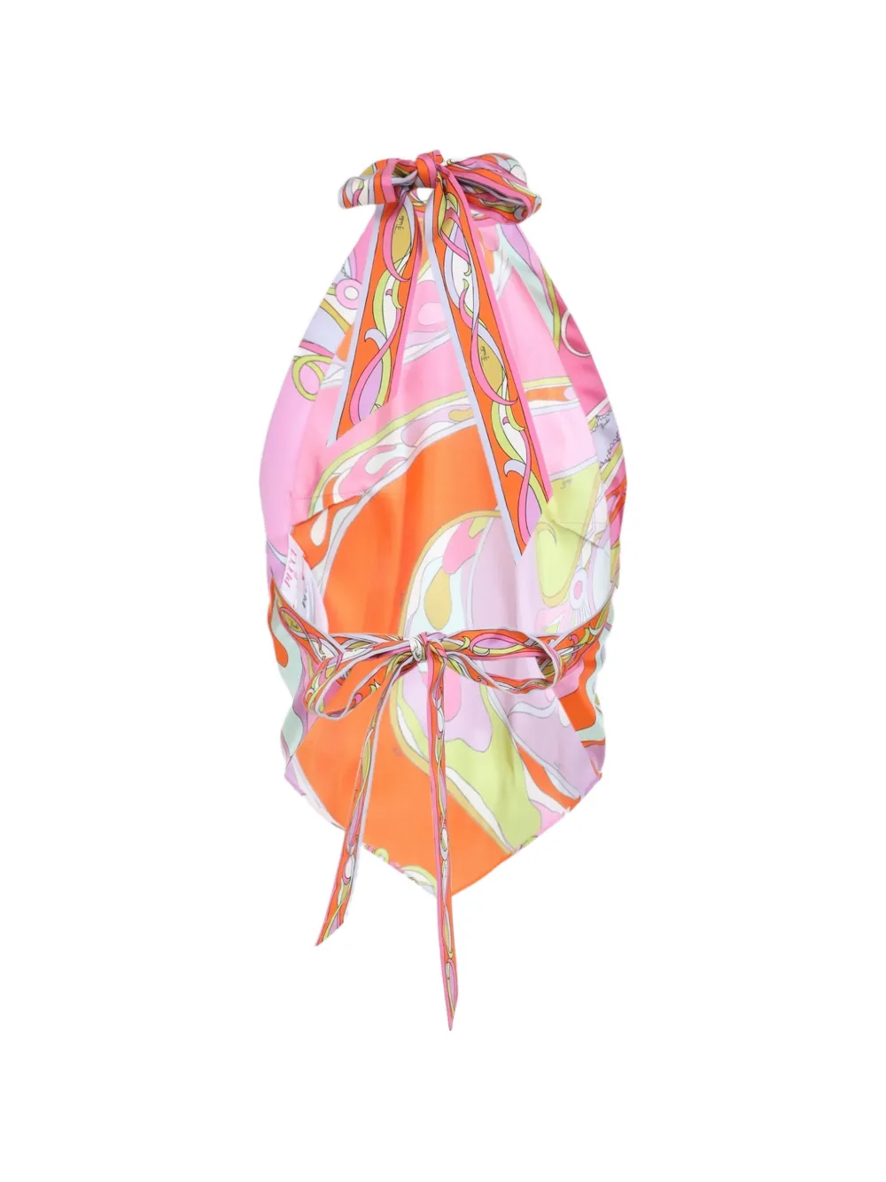 PUCCI Zijden top met Orchidee-print Roze