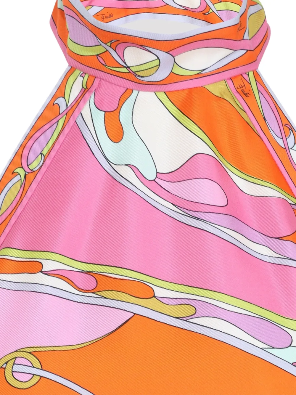 PUCCI Zijden top met Orchidee-print Roze