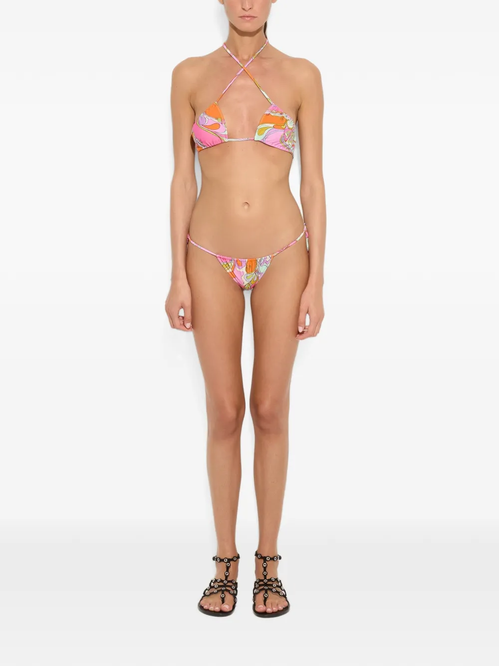 PUCCI Bikinislip met Orchidee-print Oranje