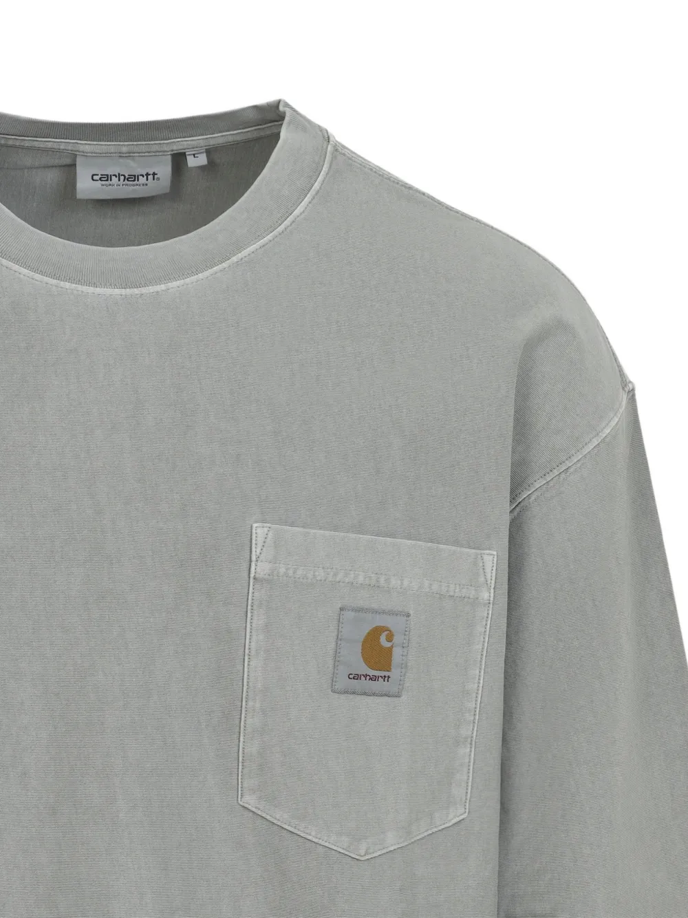 Carhartt WIP Losvallend T-shirt met lange mouwen en zak Groen