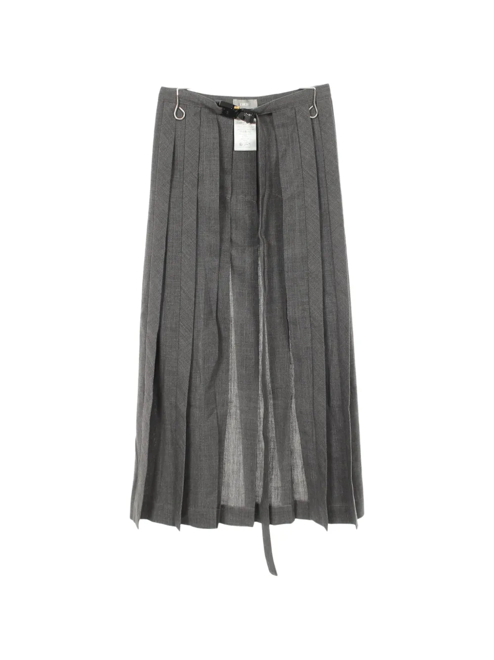 Christian Dior Pre-Owned pleated wrap midi skirt - Grigio