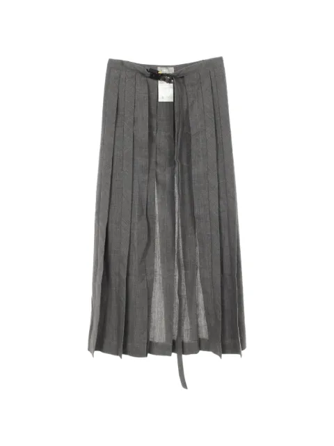 Christian Dior Pre-Owned pleated wrap midi skirt