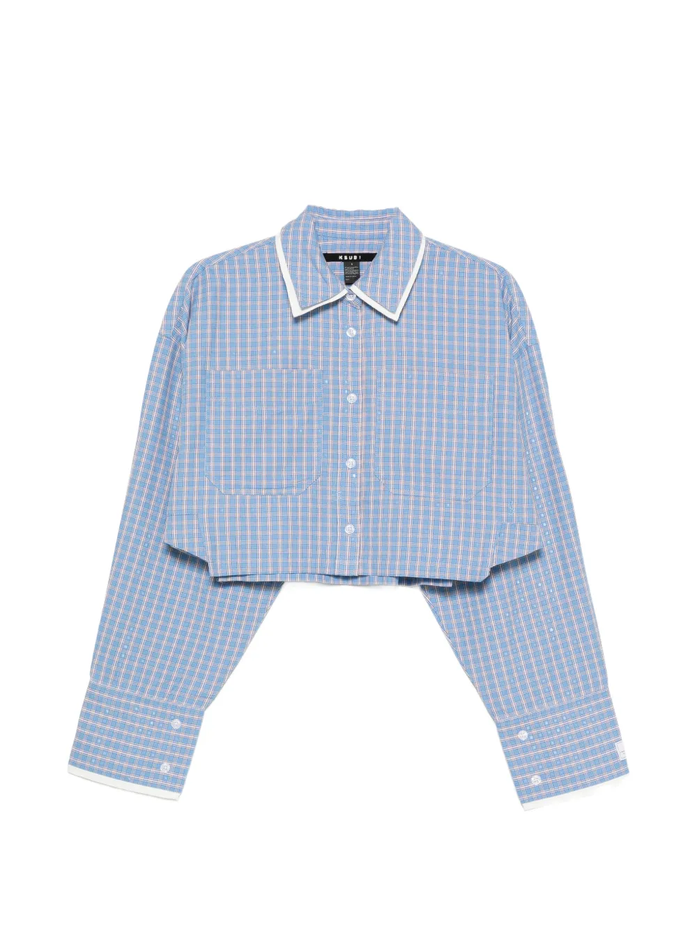 Ksubi Balter check-pattern cropped shirt - Blu