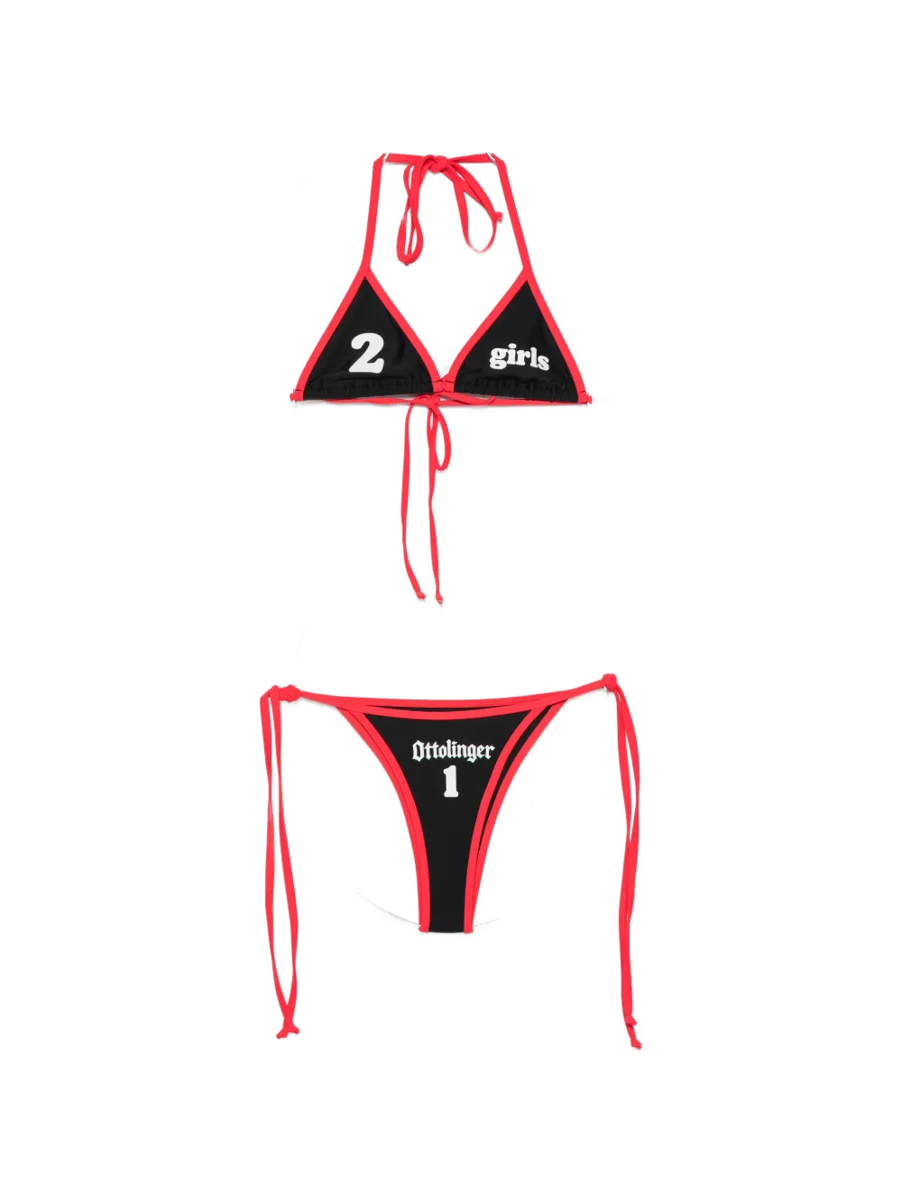 Ottolinger Logo-print Triangle Bikini In Black