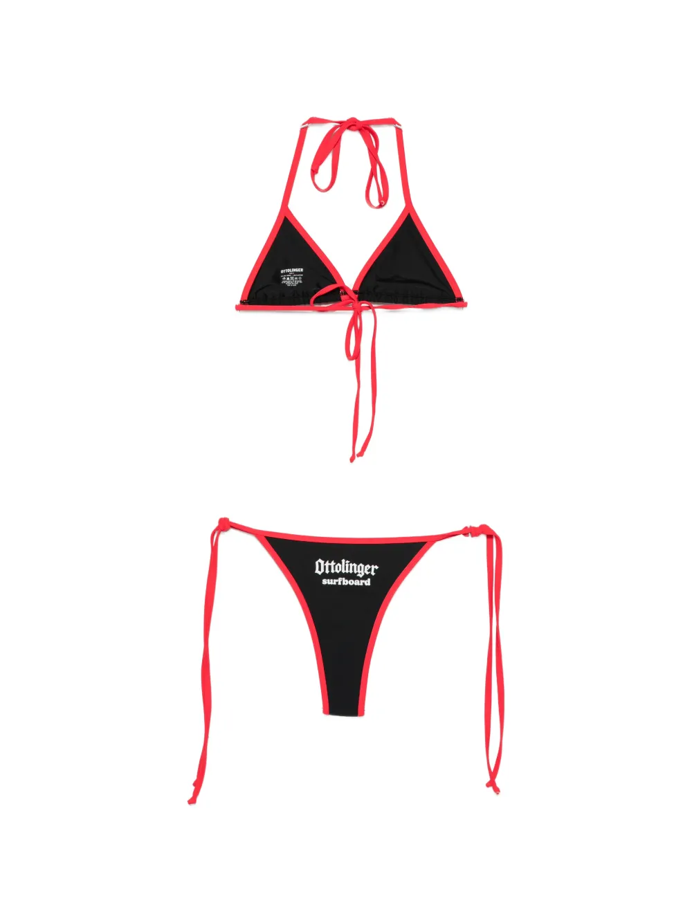 Ottolinger Logo-print Triangle Bikini In Black
