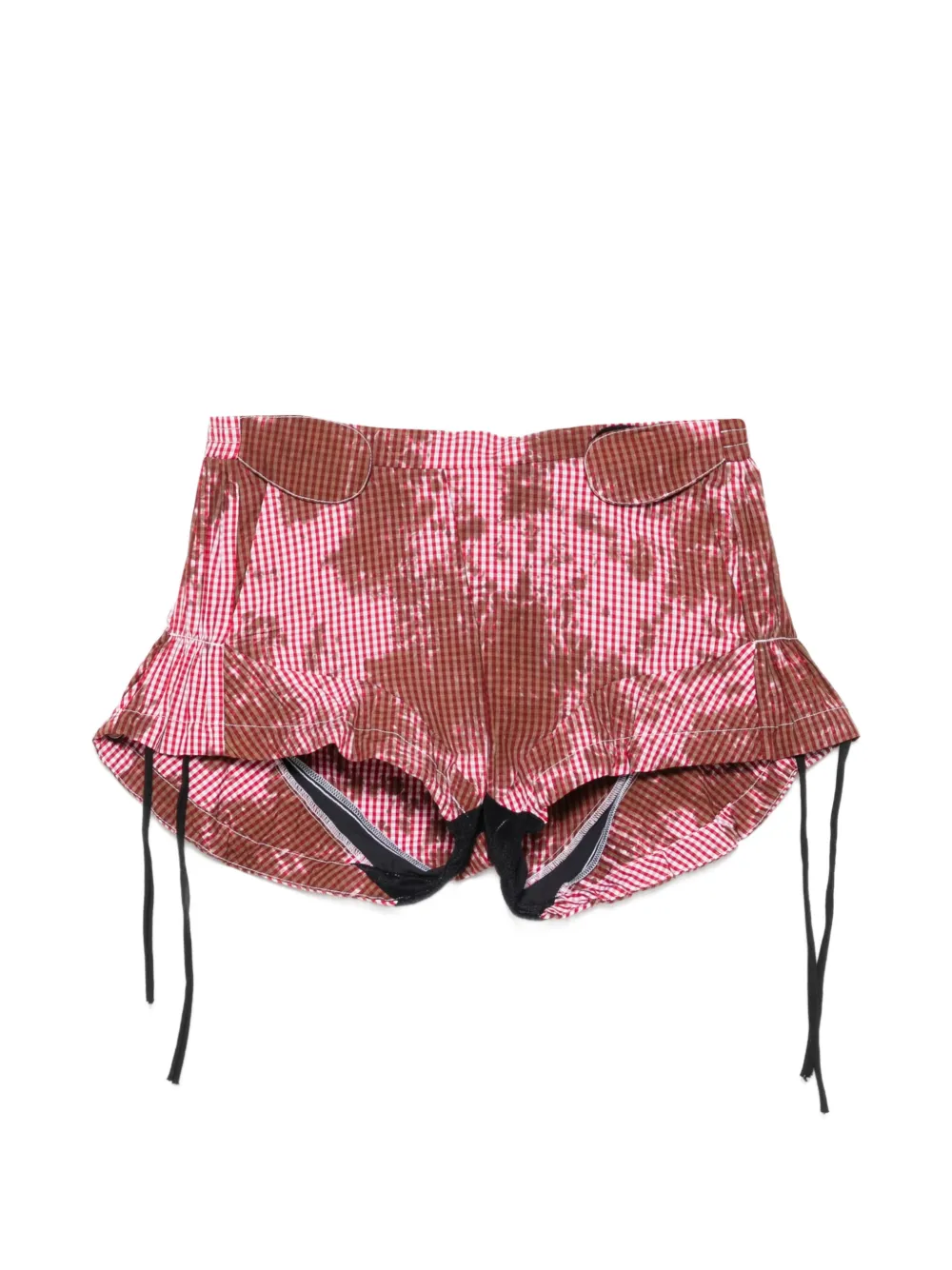Ottolinger Picnic Raider gingham-print shorts - Rosso