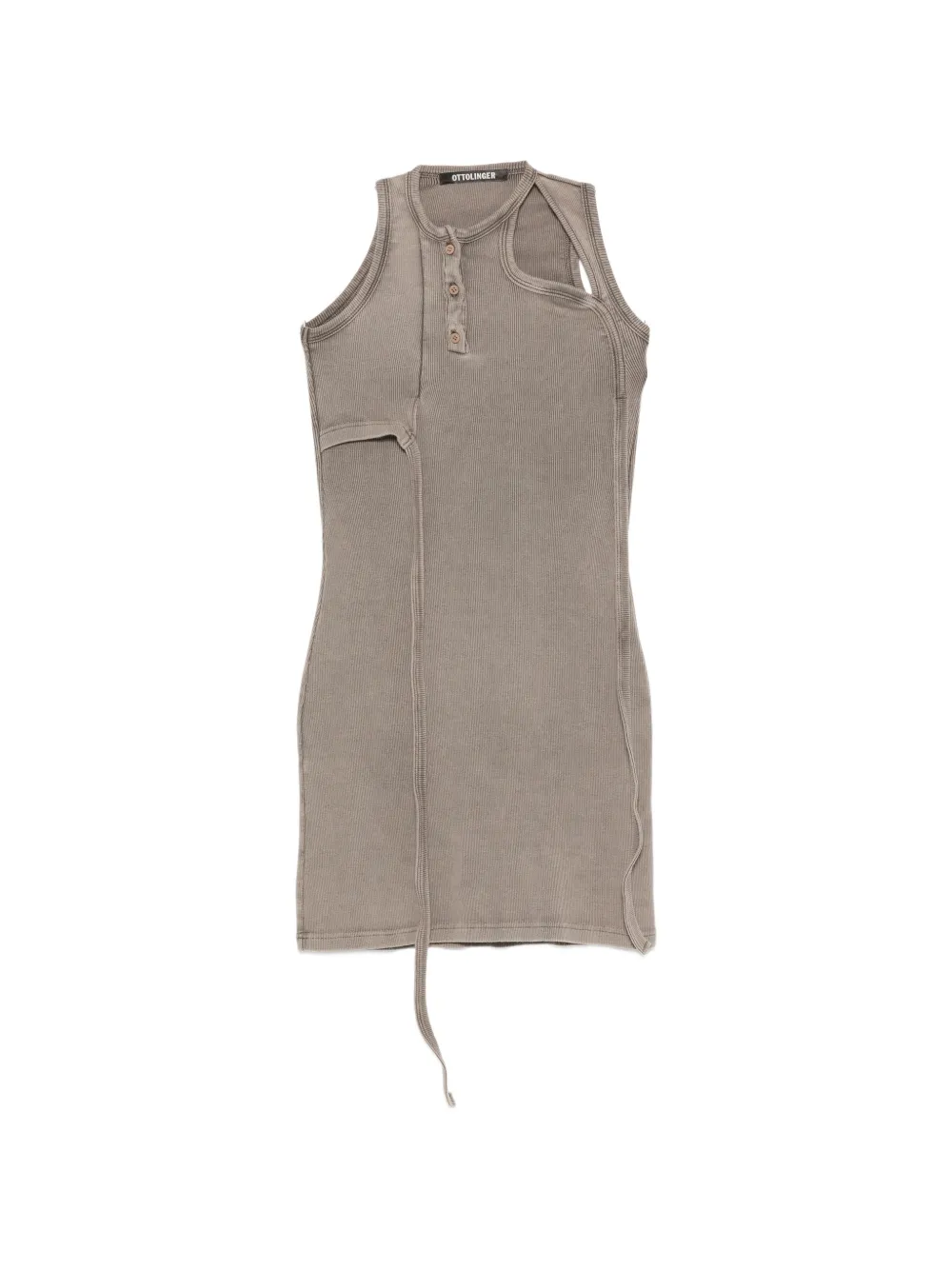 Ottolinger cut-out ribbed mini dress - Grigio