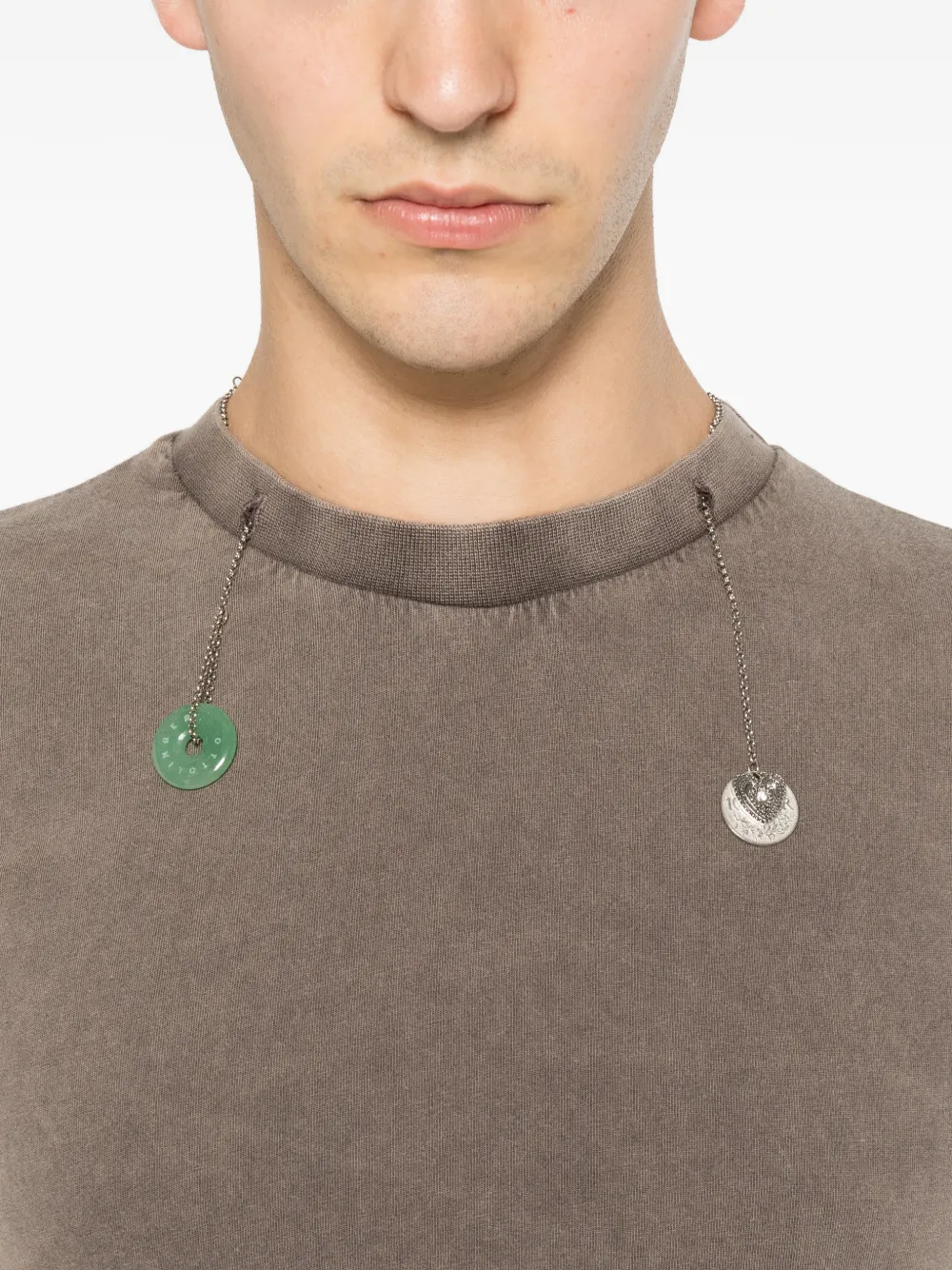 Ottolinger Double Luck Chain T-shirt Bruin