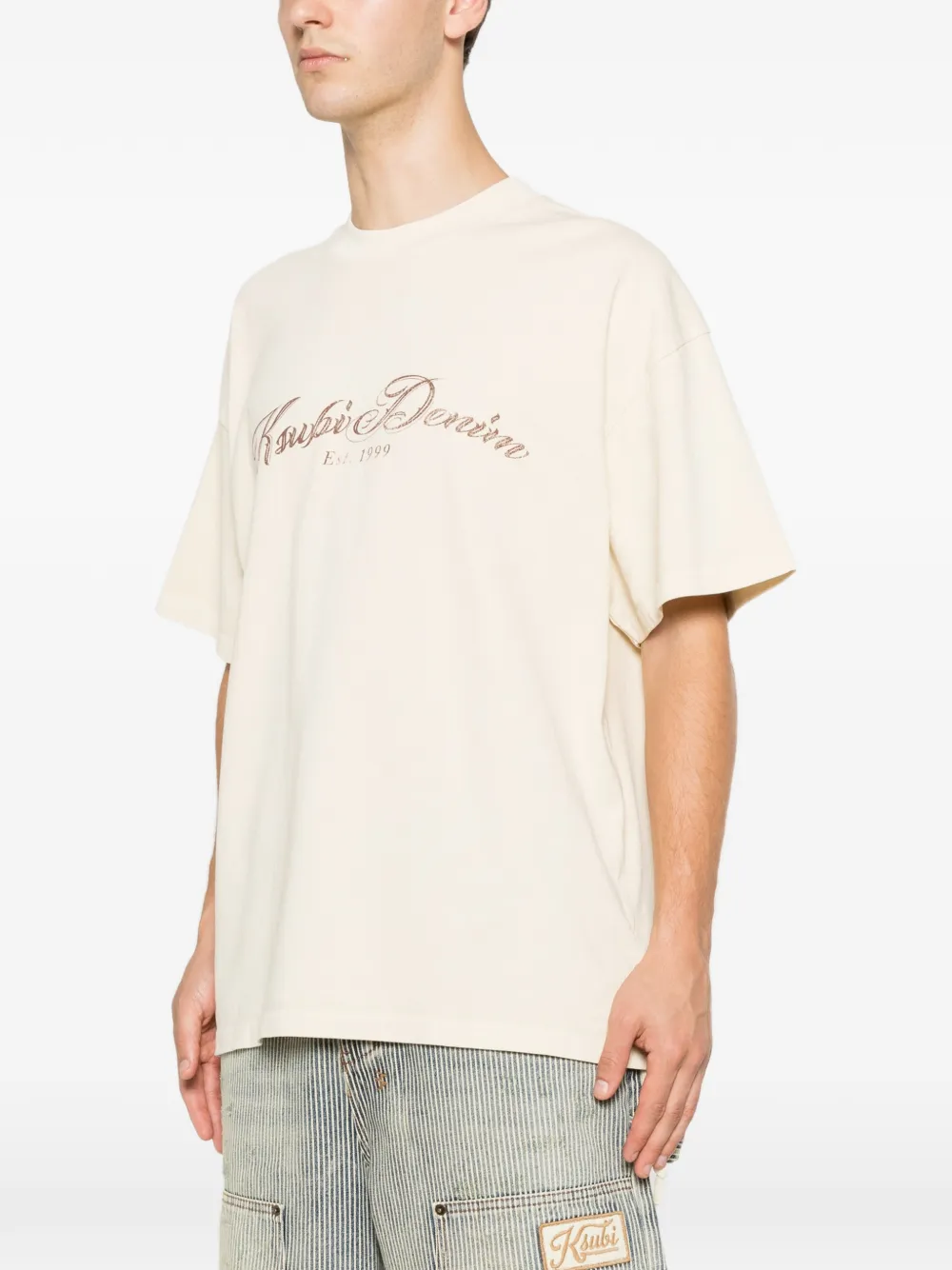 Ksubi Life Ekess T-shirt met logoprint Beige