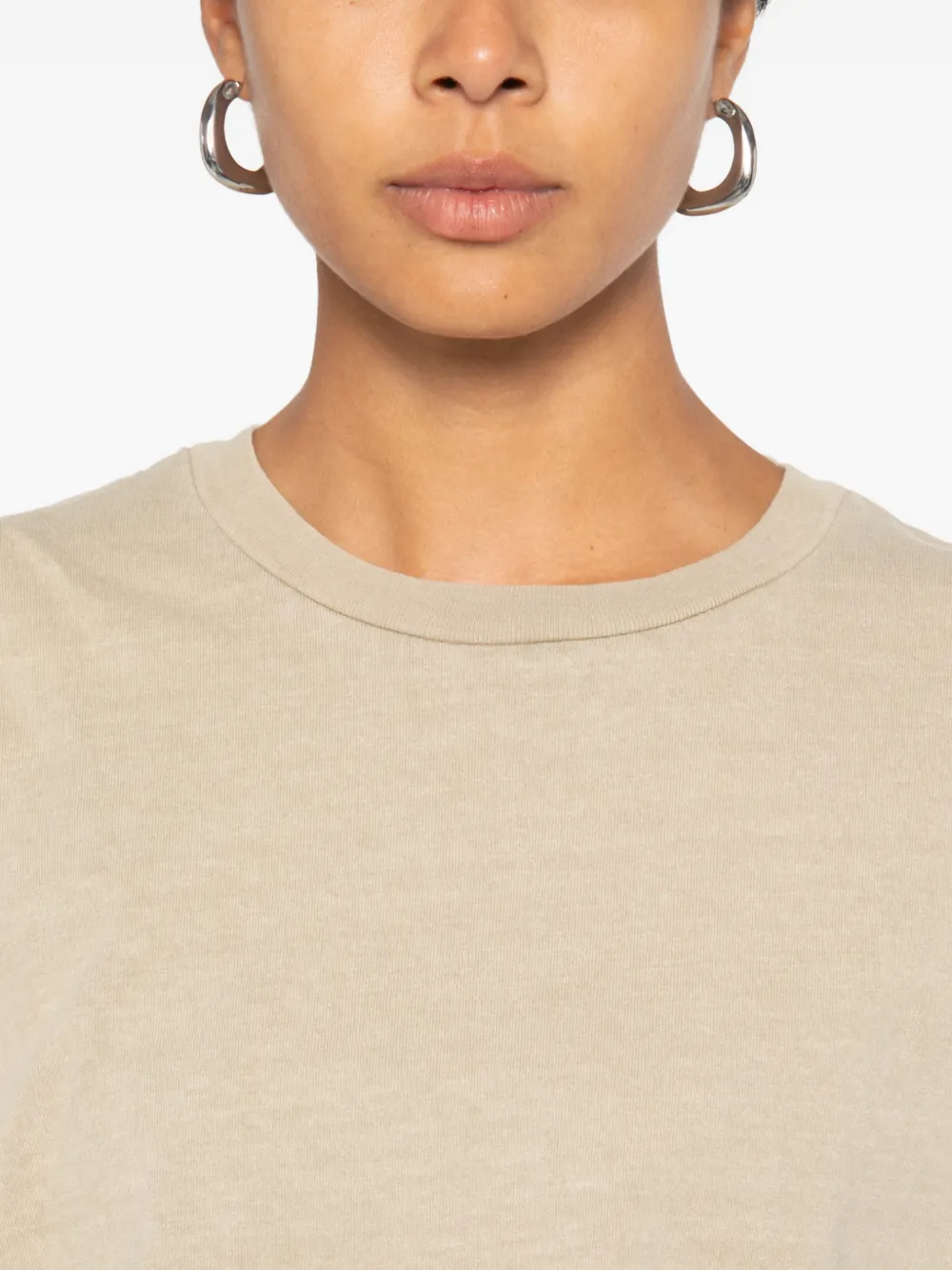 SLVRLAKE Square T-shirt met ronde hals Bruin